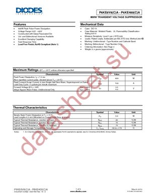 P6KE300CA-T datasheet  